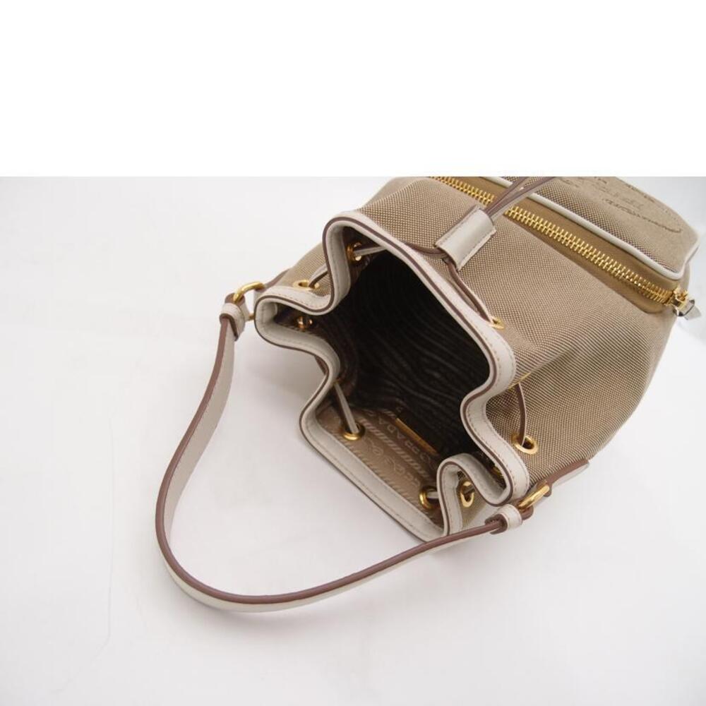 PRADA Logo Jacquard Shoulder Bag White - Picture 4 of 7